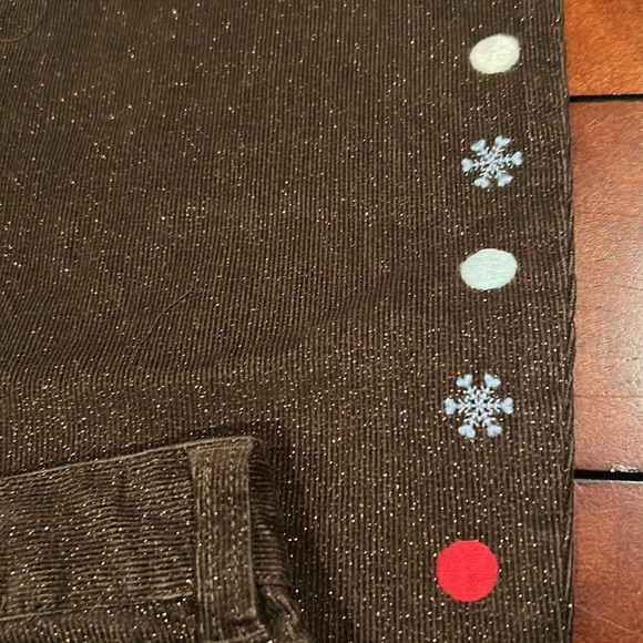 NWT Gymboree Winter Snowflake brown corduroy sparkle snowflake dot Pants Size 10 - Picture 13 of 15